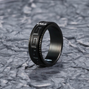 L'anello in acciaio inossidabile con motivo Great Wall