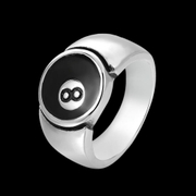 Magic 8 Ball Stainless Steel Ring