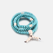 Tribal Beaded Tibetian Prayer Turquoise Necklace