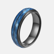 Diamond Two-tone Tungsten Steel Ring