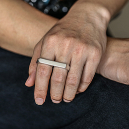 Simple Double Rings Stainless Steel Ring