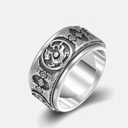 Four Great Beasts Sterling Silver Men's Spinner Ring