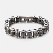 Pulsera de hombre de acero inoxidable con cadena de motocicleta
