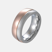 Rose Gold Tungsten Steel Men's Ring