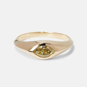 Minimalist Marquise Sterling Silver Engagement Ring