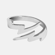 Bague minimaliste classique en forme d'éclair