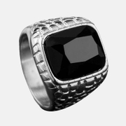 Bague pour homme en acier inoxydable Gem Crack