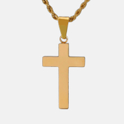 Simple Glossy Cross Stainless Steel Pendant