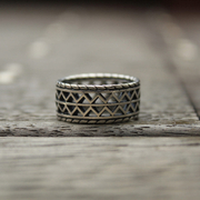 Hollow Triangle Sterling Silver Ring