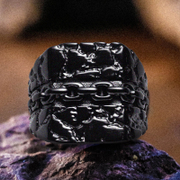 Crack Chain Stainless Steel Men's Ring