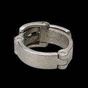 Anillo de cobre blanco ajustable de metal pesado estilo indio