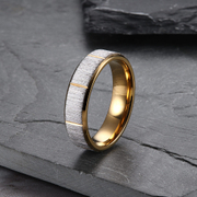 Geometric Groove Stainless Steel Ring