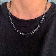 Hip Hop Boiled Black Simple Men's Necklace