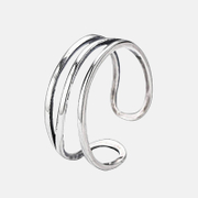 Geometric Hollow Sterling Silver Minimalism Ring