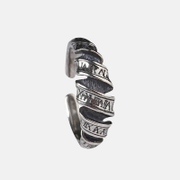 Anello aperto in argento sterling con numeri romani intrecciati