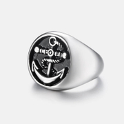 Classic Anchor Stainless Steel Men's Ring