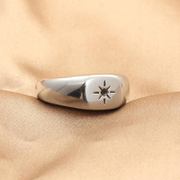 Sun Stainless Steel Gemstone Ring