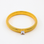 Stretch Square Zircon Stainless Steel Bracelet