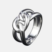 Simple Chain Pattern Stainless Steel Ring