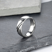 Creative Heart Shaped Stainless Steel Couple Ring