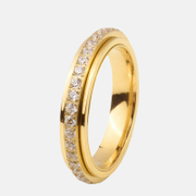 Stylish Gem Stainless Steel Women Ring