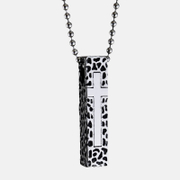 Stone Pattern Inlaid Cross Stainless Steel Pendant
