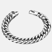 Simple Cuban Chain Stainless Steel Men's Bracelet