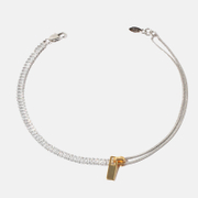Collier en pierre CZ en laiton à glissière