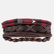 Weaving Arrow Wood Beads Men's Bracelet