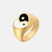 Chinese Tai Chi Love Stainless Steel Ring