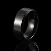 Simple Texture Tungsten Steel Men's Ring