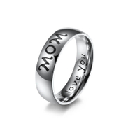 Mom I Love You Stainless Steel Ring