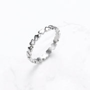 Minimalist Heart Shape Stainless Steel Couple Ring
