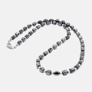 Collier Acier Inoxydable Perles Carrées