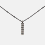 Threaded Cylindrical Stainless Steel Necklace