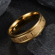 Roman Numeral Stainless Steel Ring