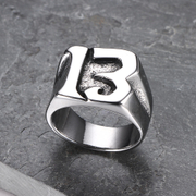 Anello punk in acciaio inossidabile numero 13