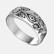 Devil's Eyes Stainless Steel Men's Ring