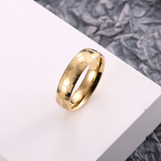 Soccer Pattern Stainless Steel Ring