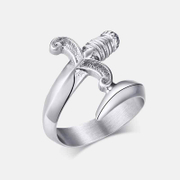 Bending Sword Stainless Steel Ring
