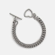 Heart Two Layers Stainless Steel Bracelet
