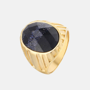 Minimalist Gemstone Stainless Steel Ring