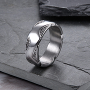 Fashion gold-plated stainless steel couple ring