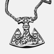 Marteau Viking Celtic Wolf Collier pour homme en acier inoxydable