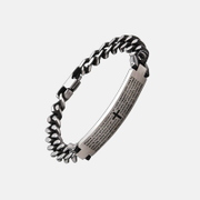 Bracelet Acier Inoxydable Croix Prière