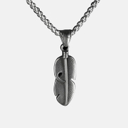 Eagle Feather Stainless Steel Pendant