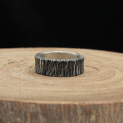Tree pattern sterling silver ring