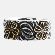 Vintage Sakura Sterling Silver Open Ring