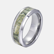 Inlaid Camouflages Stainless Steel Ring