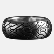 Angel Tire Sterling Silver Men's Ring
